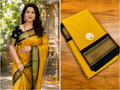 Gold & Black Paithani Cotton Silk Saree