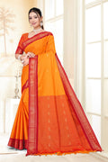 Gold & Red Paithani Cotton Silk Saree