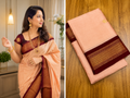 Light Almond & Brown Paithani Cotton Silk Saree